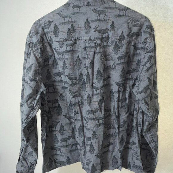 Grey Fleece Cropped Woolrich Button Up - Picture 5 of 5